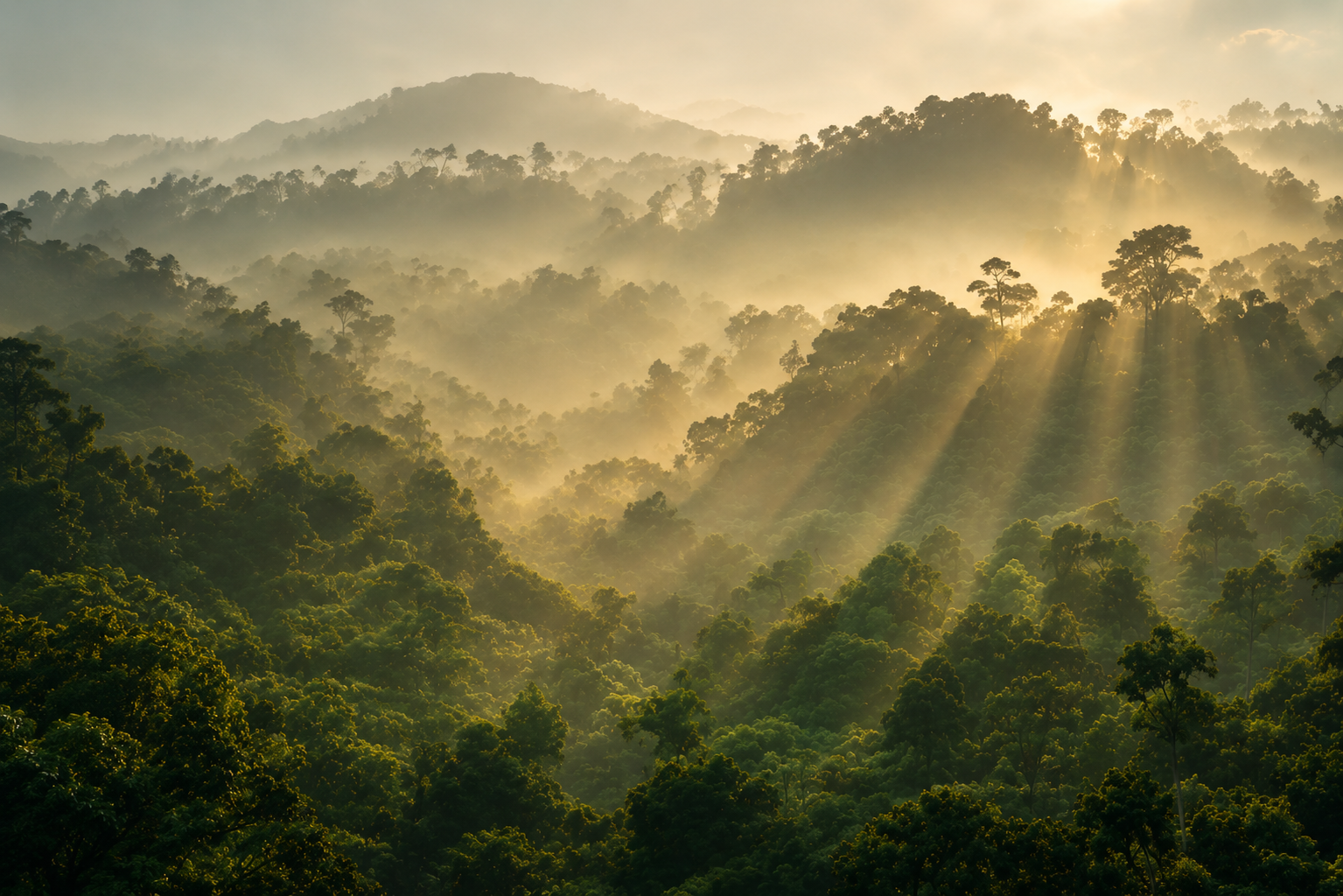 Agarwood forest plantation at dusk